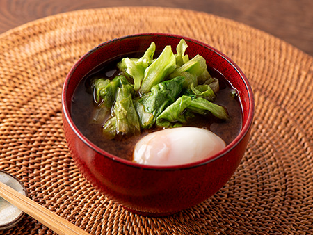 味噌レタスさん専用 シャキシャキ食感が楽しい！レタス味噌汁赤みそ仕立て(風味豊かな万能