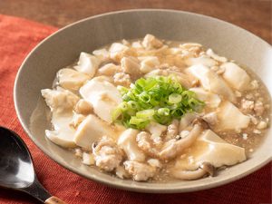 鶏そぼろのあんかけ豆腐(旨み根昆布だし)