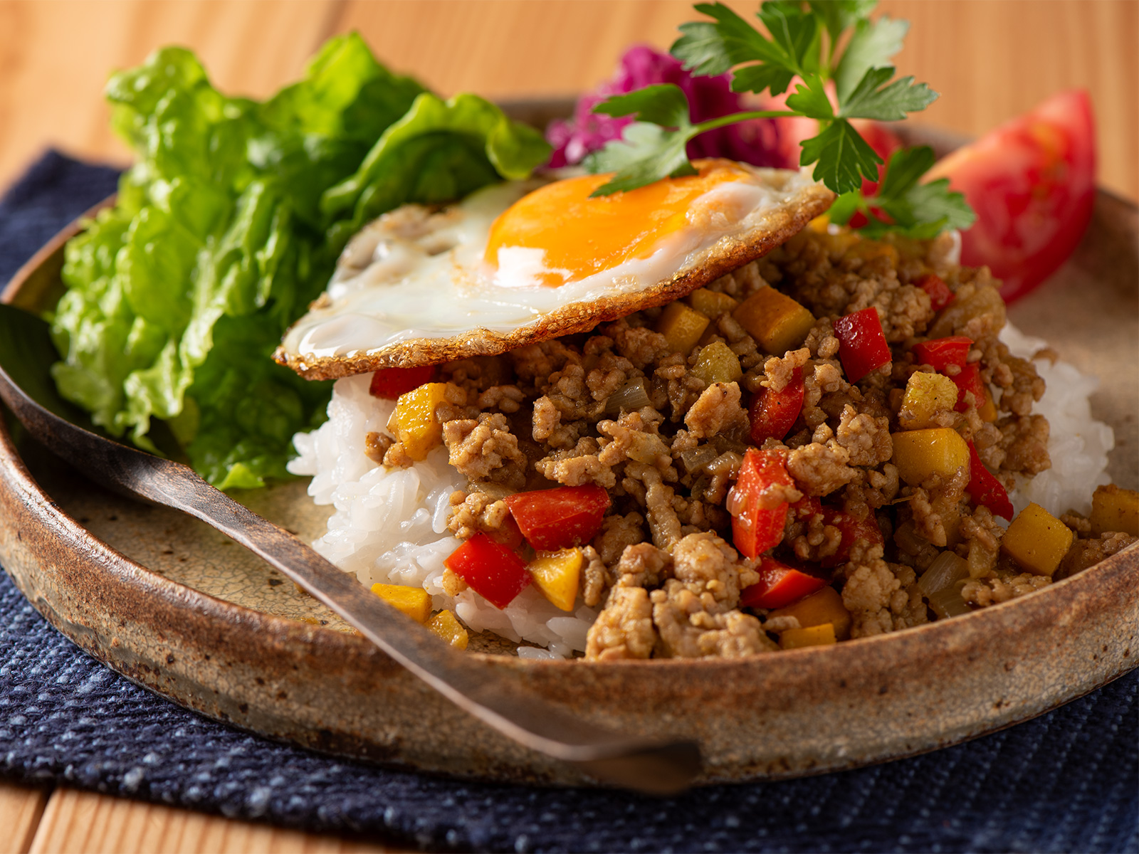 夏野菜の和風キーマカレー（粉末万能だし） | 久世福商店