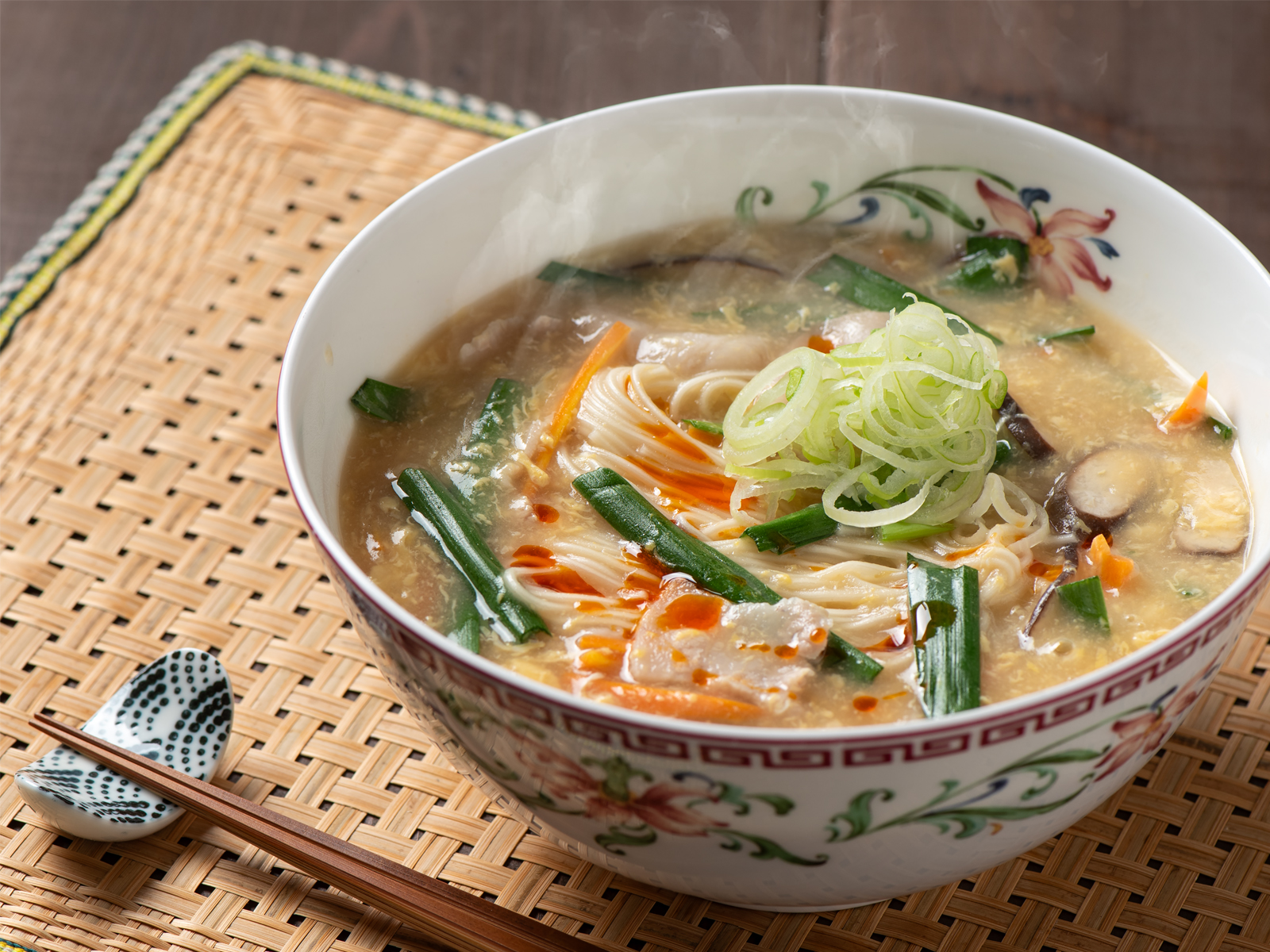 そうめんの酸辣湯麺